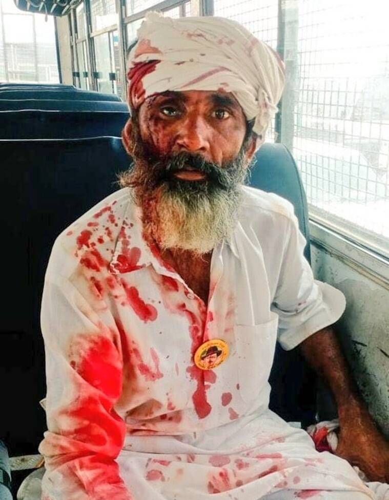 Agricultores de Haryana protestam, agricultores protestam, agitação de fazendas de Haryana, notícias de Haryana, protesto de Karnal, Indian Express