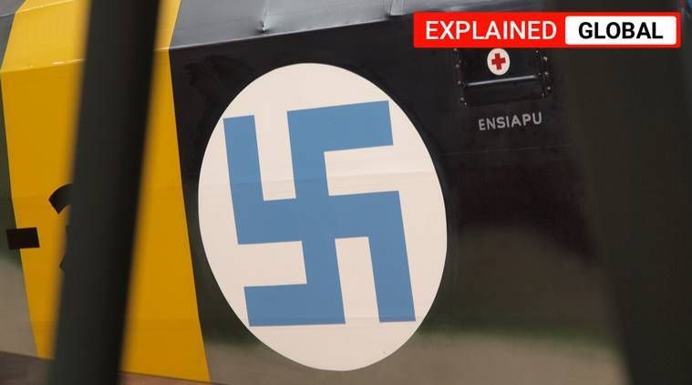 Força aérea da Finlândia, símbolo da suástica da força aérea da Finlândia, logotipo da força aérea da Finlândia, força aérea finlandesa, símbolo da suástica, expresso indiano