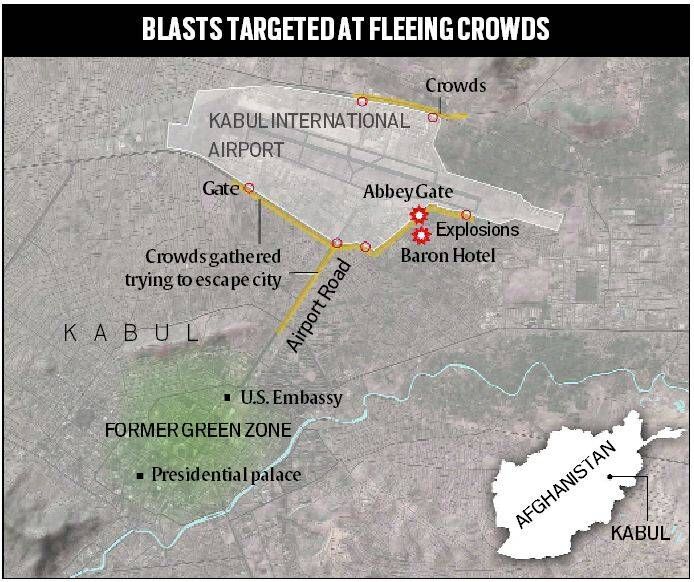 Afeganistão ISIS, ISIS-K, Taliban vs ISIS, explosão de aeroporto de Cabul, notícias de Cabul, explosão de Cabul, ataque de aeroporto de Cabul, fuzileiros navais dos EUA mortos, expresso indiano