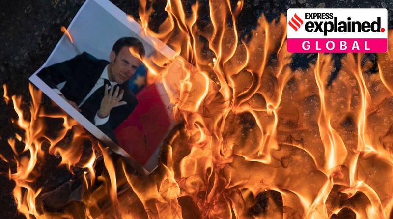 Comentários anti-islamismo de Emmaneul Macron, Boicote à França, comentários muçulmanos de Macron, Macron e Islã, assassinato de professor em Paris, Indian Express