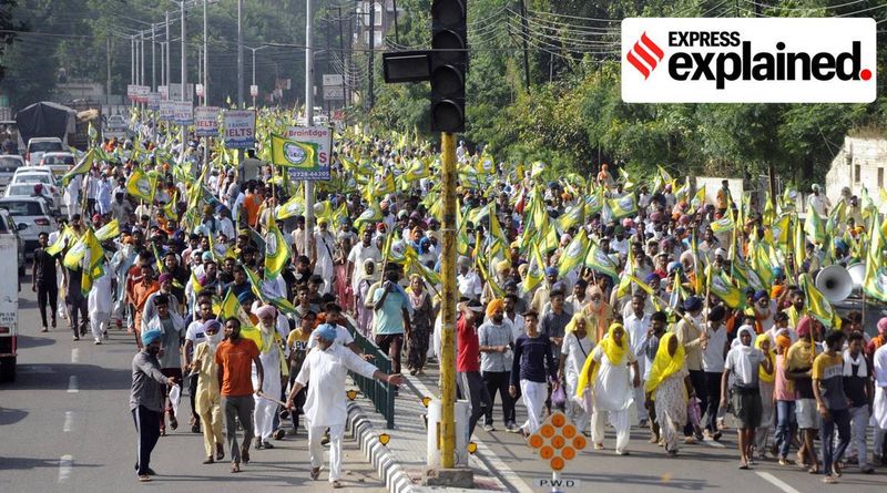 protestos de agricultores, contas agrícolas, residência do MP BJP, líderes do Congresso, notícias de Chandgarh, notícias de Punjab, notícias do expresso indiano
