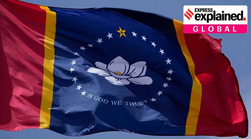 Bandeira do Mississippi, nova bandeira do Mississippi, desenho da bandeira do Mississippi, por que o Mississippi mudou sua bandeira, emblemas confederados, vida negra importa, eleições dos EUA, expresso explicado, expresso indiano