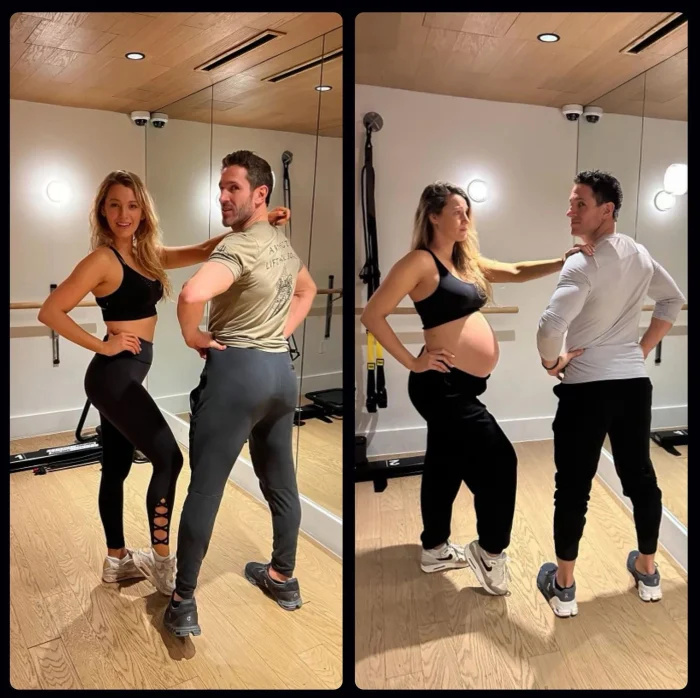  Blake Lively mostra barriga nua antes do bebê número 4's Arrival: My Exercise Program 'Isn't Working' pregnant