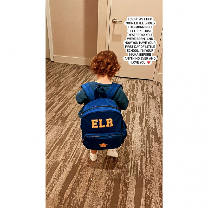 Lea Michele chora ao enviar filho Ever para a escola 2
