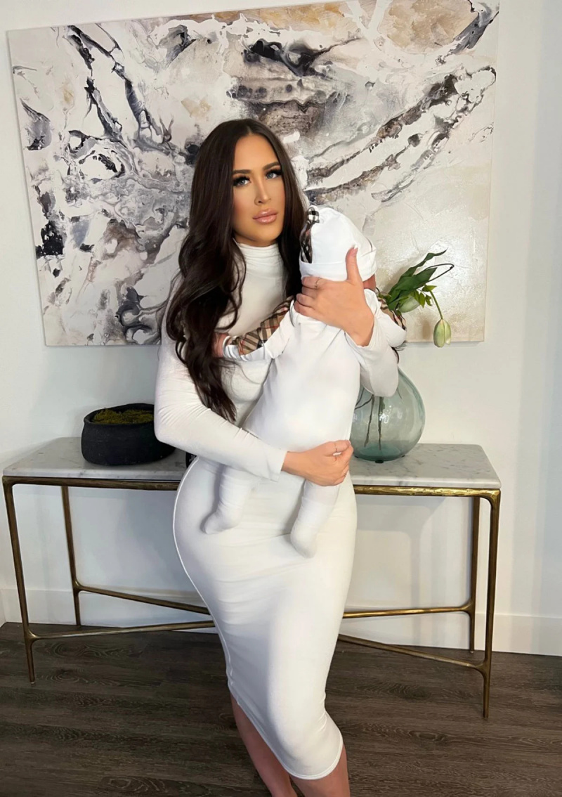 Maralee Nichols revela nome que quase escolheu para o filho de Tristan Thompson em vez do vestido Theo White