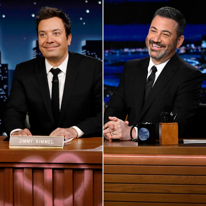   Troca de fim de noite! Jimmy Fallon e Jimmy Kimmel Switch Shows no Dia da Mentira' Day