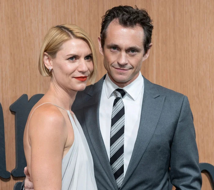  Claire Danes está grávida, esperando o bebê nº 3 com gravata preta cinza Hugh Dancy