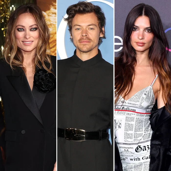   Olivia Wilde tentando não ter ciúmes de Harry Styles e Emily Ratajkowski Romance despreocupado