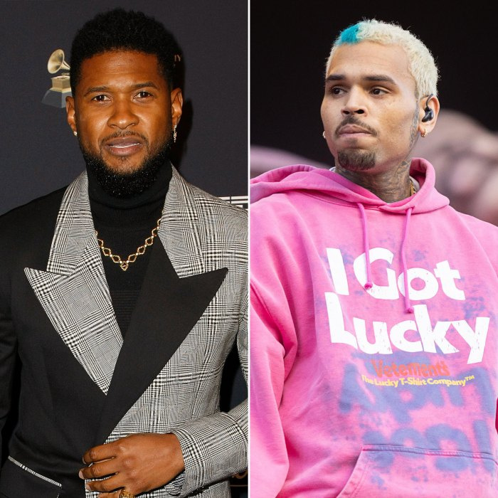 Usher e Chris Brown são flagrados discutindo horas antes do festival de música