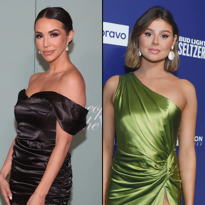   'Vanderpump Rules' Costars Scheana Shay e Raquel Leviss 'Ups and Downs vestido de cetim verde