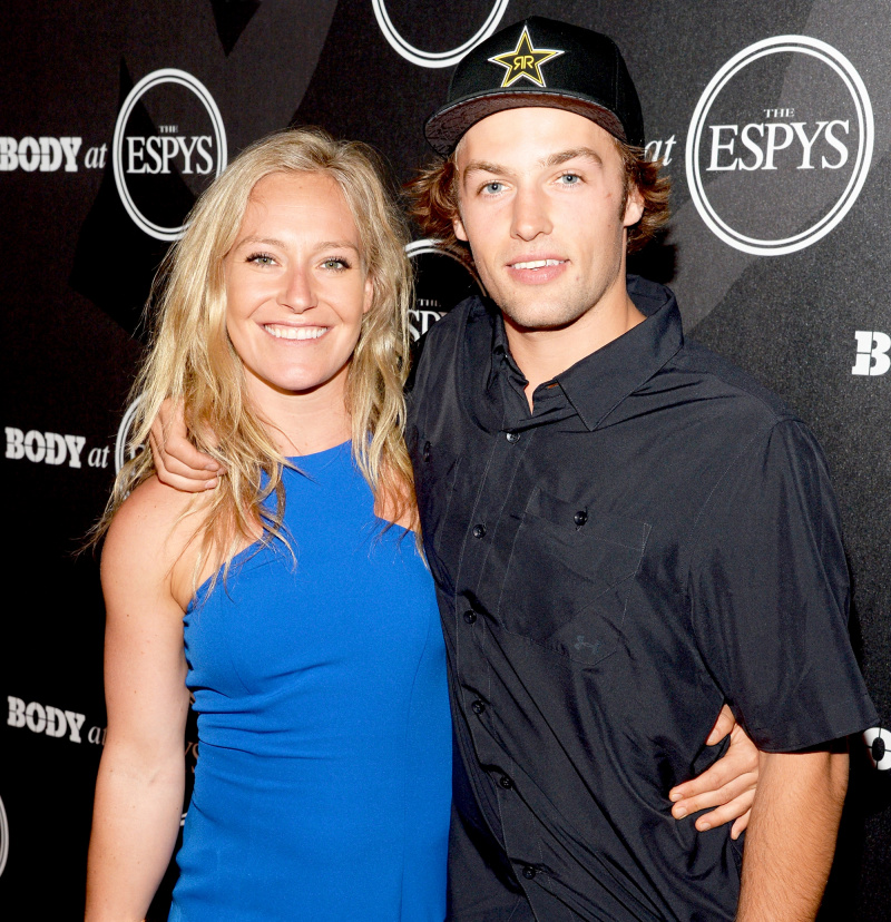 Jamie Anderson e Tyler Nicholson no CORPO no evento ESPYS 2016 em Avalon em Hollywood, Califórnia.