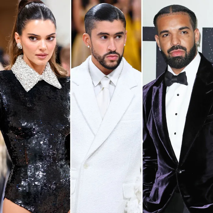 Kendall Jenner e Bad Bunny são flagrados se beijando apaixonadamente em show de Drake