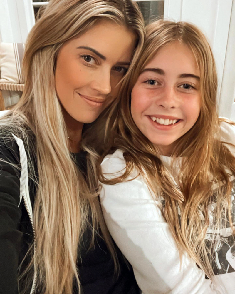 Christina Hall brinca com a filha Taylor, 12, disse a ela para não usar leggings enquanto fazia recados