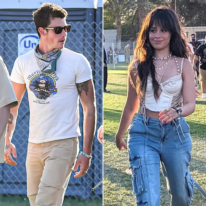 Shawn Mendes e Camila Cabello se esquivam da pergunta sobre voltarem a ficar juntos após o Coachella PDA