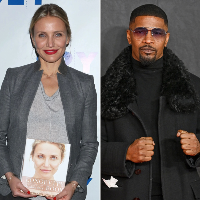   Cameron Diaz filma com o dublê de corpo de Jamie Foxx durante sua hospitalização
