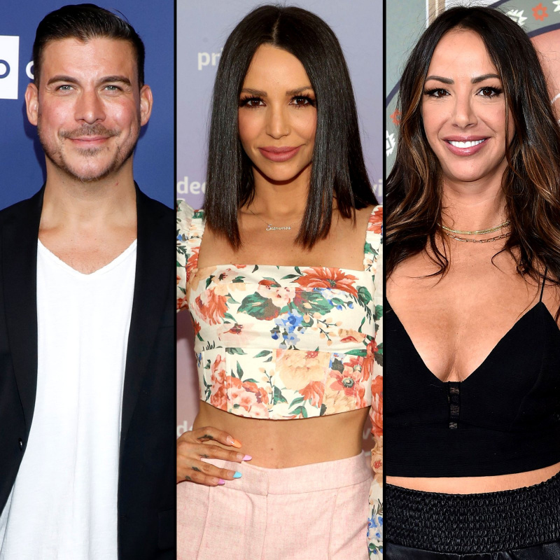   Jax, Brittany e Kristen no casamento de Scheana com o elenco de 'Pump Rules'
