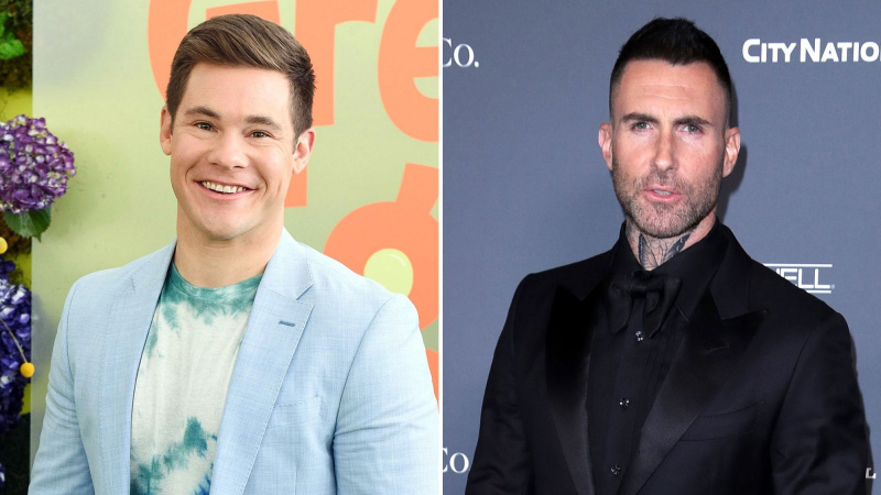   Pitch Perfect Star Adam Devine brinca que ele 'não é Adam Levine' em meio ao escândalo de traição do cantor