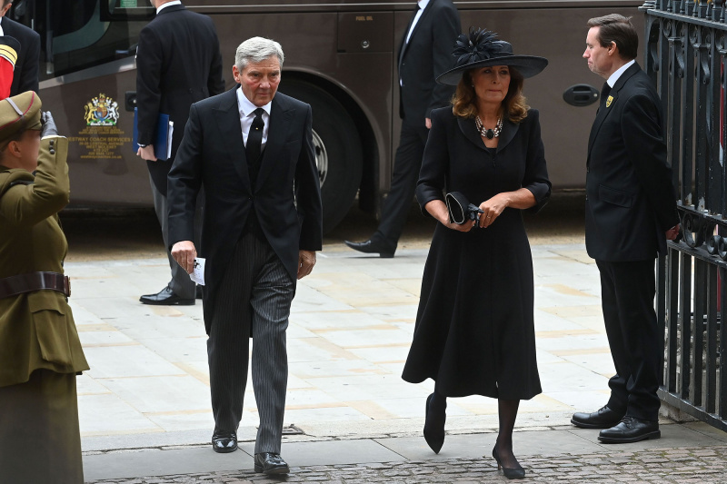 Carole Middleton e Michael Middleton State Funeral Rainha Elizabeth II