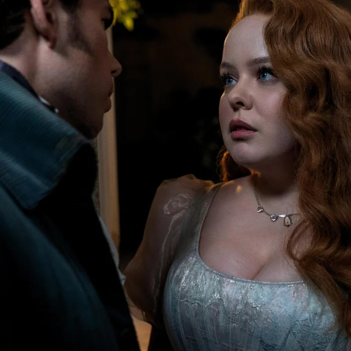   Colin Bridgerton e Penelope Featherington na terceira temporada de Bridgerton