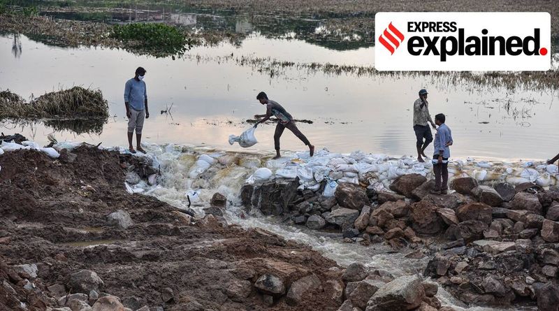 Hyderabad, inundações de Hyderabad, lagos de Hyderabad, hidrovias de Hyderabad, por que inundações de Hyderabad, Indian Express