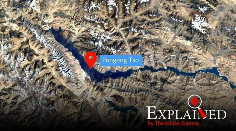 Disputa do lago Pangong Tso, Índia China Pangong Tso fronteira do lago, disputa de fronteira ladakh, o que é ladakh Pangong Tso disputa do lago, Expresso indiano explicou, explicou notícias Lago Pangong Tso, expresso indiano