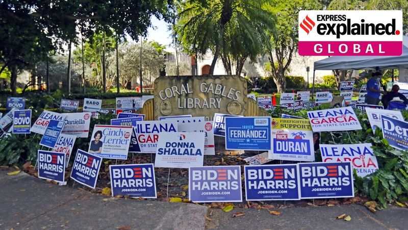 Resultados das eleições nos EUA, presidente dos EUA, eleições presidenciais dos EUA em 2020, resultados dos EUA, Donald Trump, Joe Biden, guia de resultados eleitorais, explicação das eleições nos EUA, Indian Express