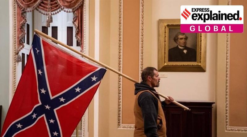 Explicado: O significado da bandeira Confederada sendo hasteada dentro do Capitólio