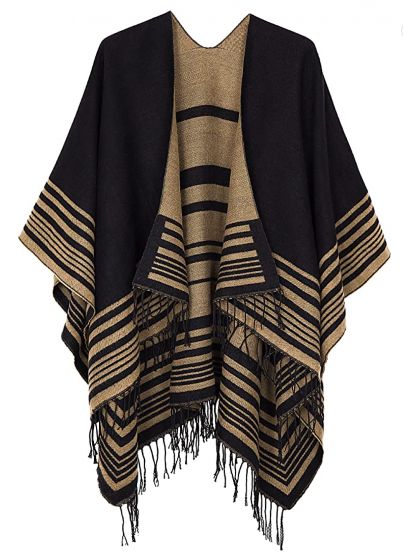   Urban CoCo Women's Printed Tassel Open Front Wrap