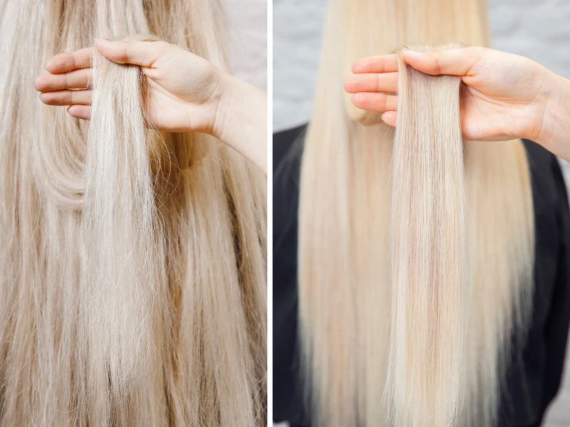cabelos danificados-antes-depois