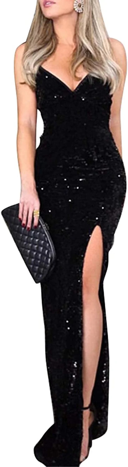   Mulheres BerryGo's Sexy V Neck Bodycon Dress