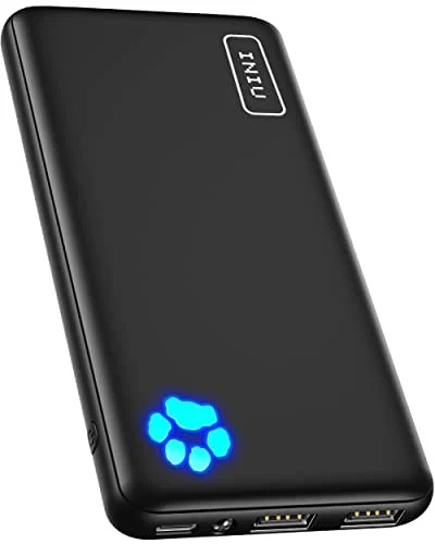   Carregador portátil INIU, banco de potência mais fino de 10000mAh 5V/3A, bateria de carregamento de alta velocidade de entrada e saída USB C, banco de energia externo para telefone compatível com iPhone 14 13 12 11 Samsung S22 S21 Google LG iPad etc.