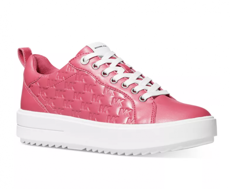 Michael Kors Mulheres's Emmett Lace-Up Logo Sneakers