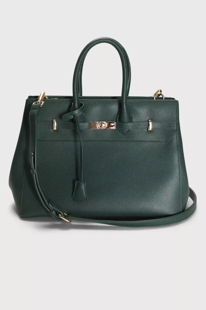 bolsa verde escura