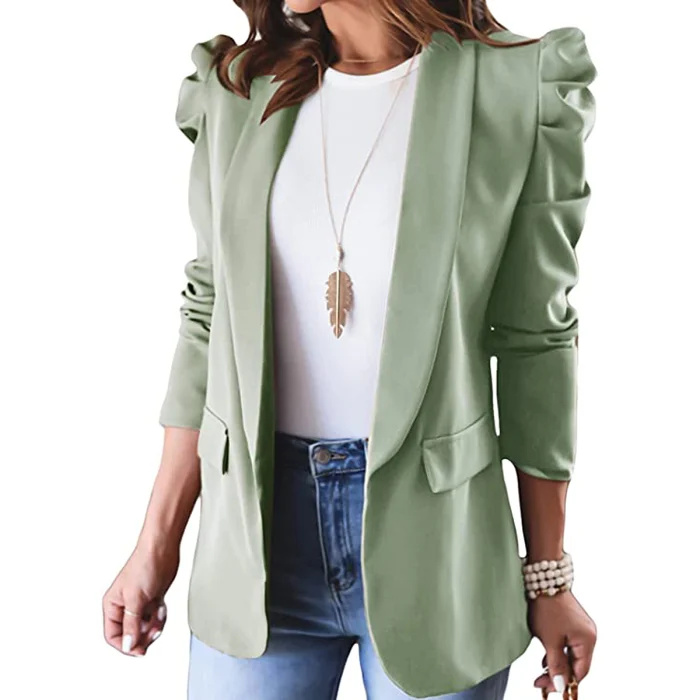   amazon-happy-saled-manga-puff-blazer-verde