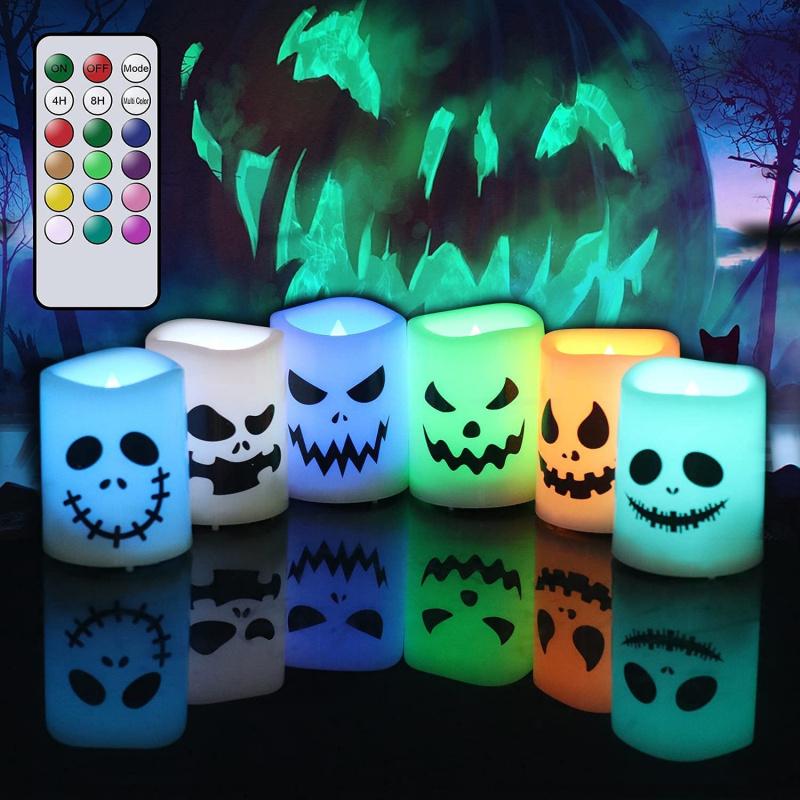Velas votivas sem chama GenSwin Halloween
