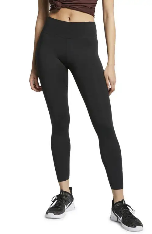   Meia-calça Nike One Lux 7/8 em preto/transparente na Nordstrom, tamanho GG