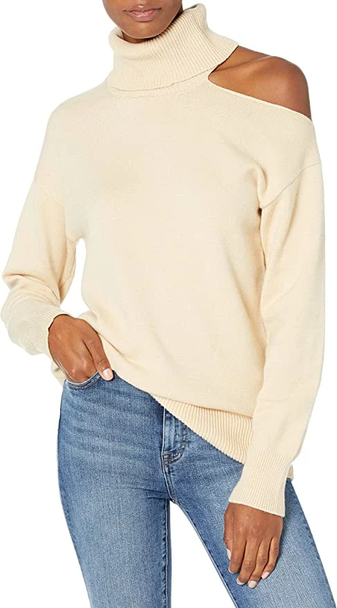   As Mulheres da Gota's Josephine Long Sleeve Cutout Turtleneck Sweater