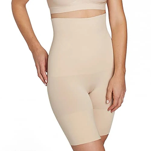 Roupa modeladora para mulheres com controle de barriga - shorts de cintura alta - modelador corporal para mulheres - tamanho pequeno a plus size nude