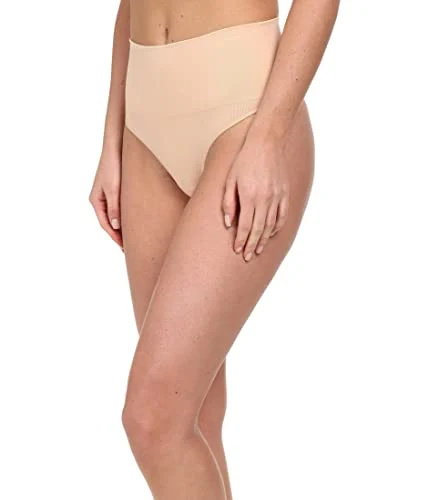 Modelador SPANX para mulheres calcinha modeladora para o dia a dia com controle de barriga tanga macia nude SM - regular