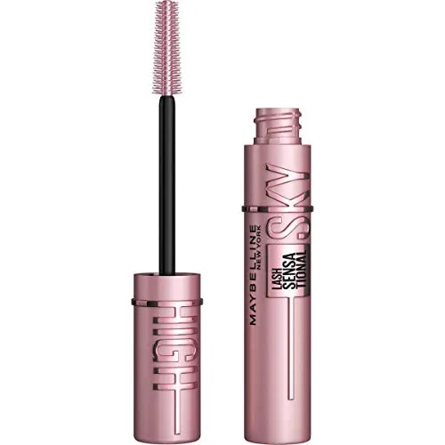   Maybelline New York Lash Sensational Sky High Rímel Maquiagem, Volume, Alongamento, Definição, Ondulação, Multiplicação, Fórmula Construível, Blackest Black, 1 Contagem