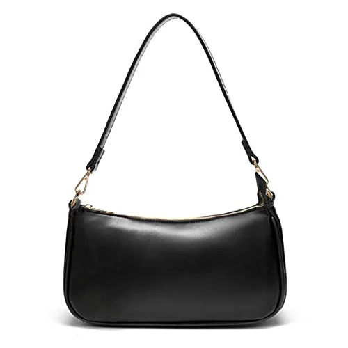   Bolsa de ombro NIUEIMEE ZHOU para mulheres retrô de couro vegano clássica bolsa bolsa bolsas com fecho de zíper