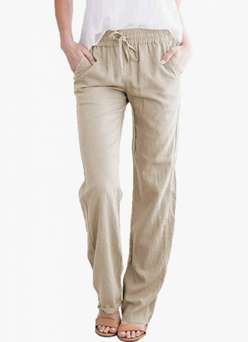   Calça casual cintura alta EVALESS