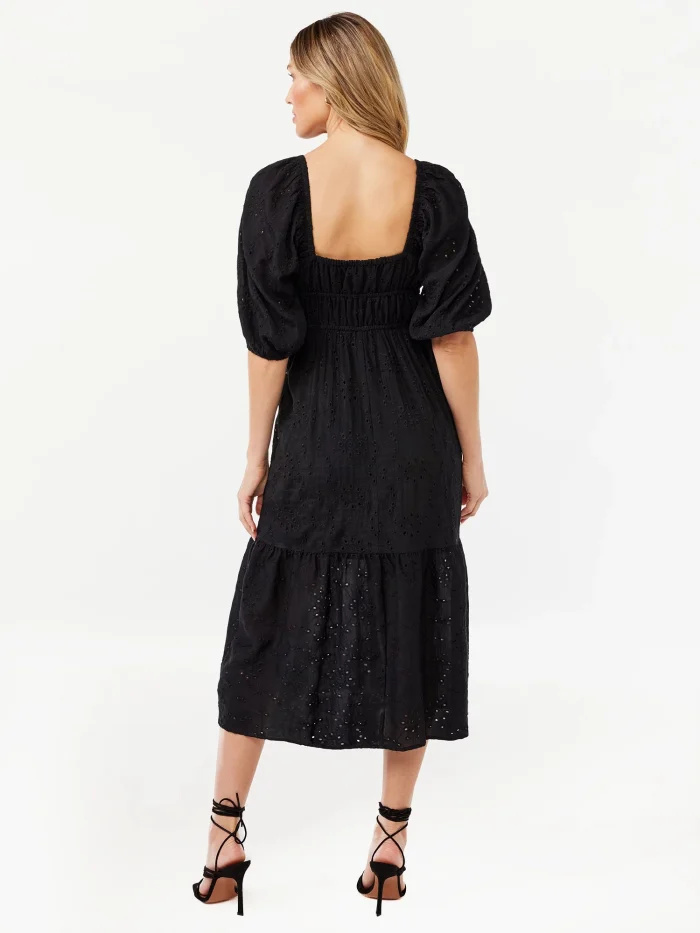   Sofia Jeans por Sofia Vergara Mulher's Eyelet Empire Dress