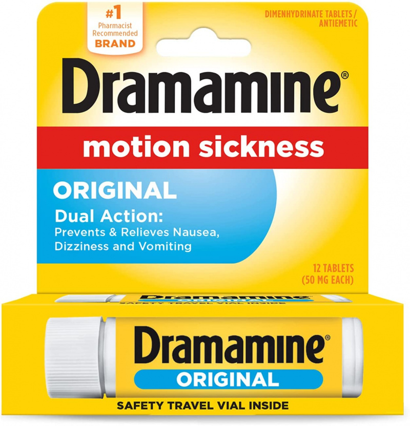   Frasco de viagem Dramine Motion Sickness