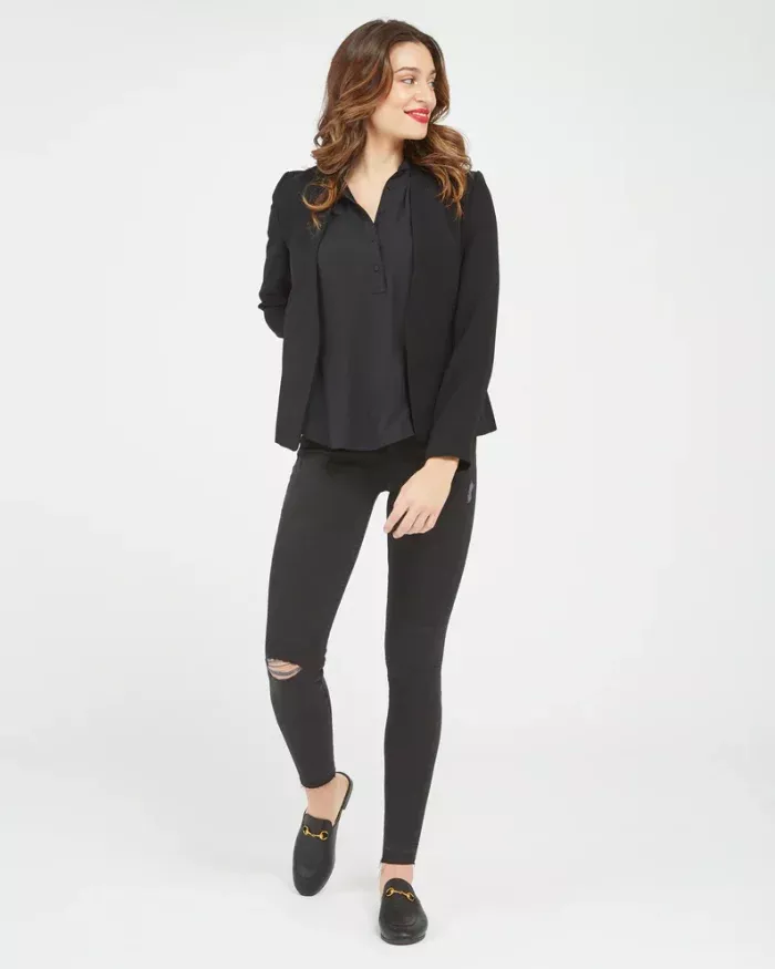   jeans skinny desgastado
