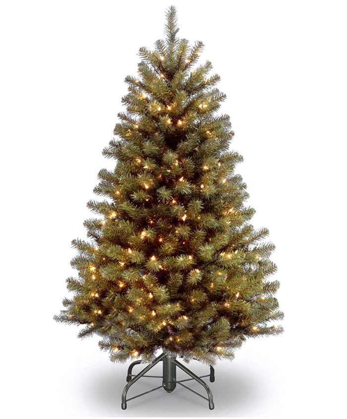   Árvore de Natal artificial completa pré-iluminada de 4,5 pés da National Tree Company