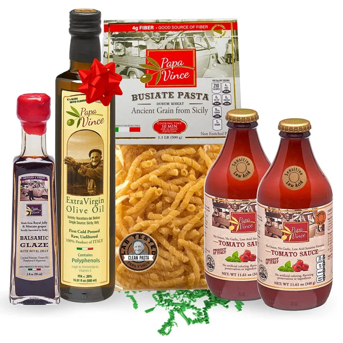 Cesta de presente de comida italiana Papa Vince