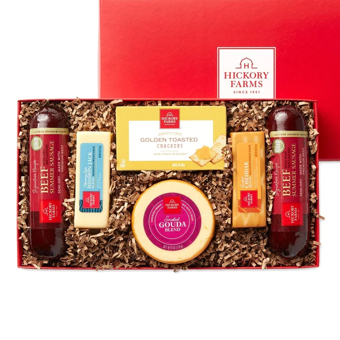 Caixa de presente média de queijo e linguiça de verão Hickory Farms
