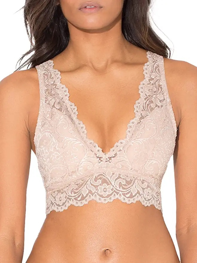 Mulheres inteligentes e sensuais's Signature Lace Deep V Bralette