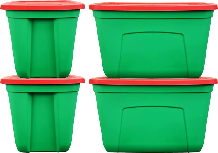 Pacote com 4 sacolas de armazenamento de Natal SIMPLYKLEEN